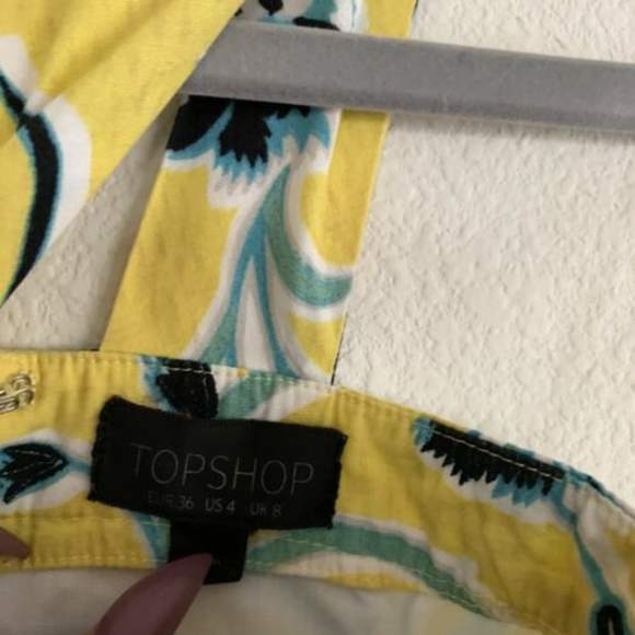 Topshop Yellow Floral Halter Dress - Picture 5 of 6